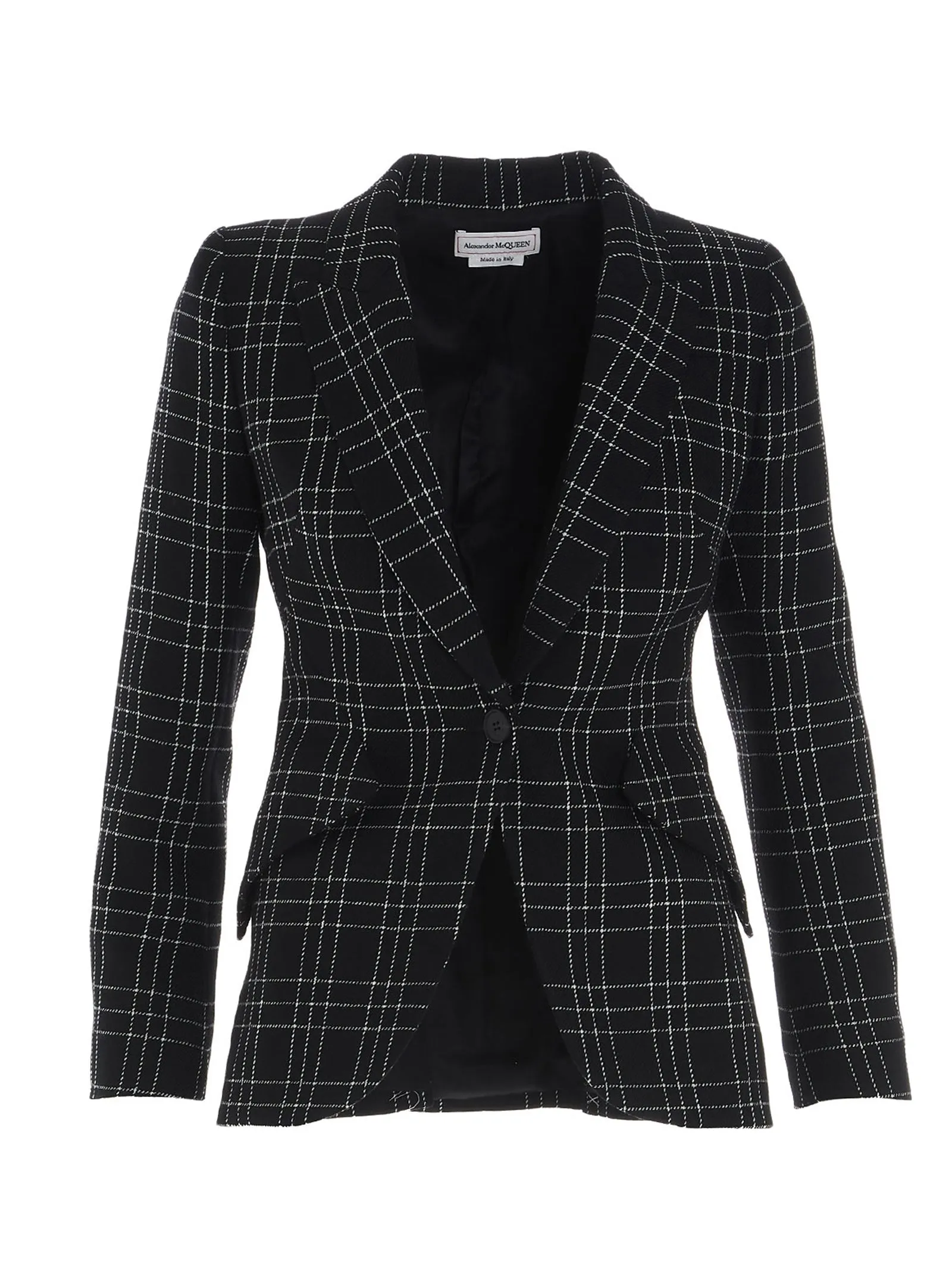 Alexander McQueen Checked Tailored Blazer