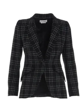 Alexander McQueen Checked Tailored Blazer