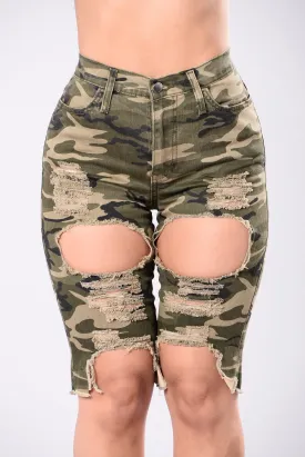 Angel In Blue Disguise Shorts - Camo
