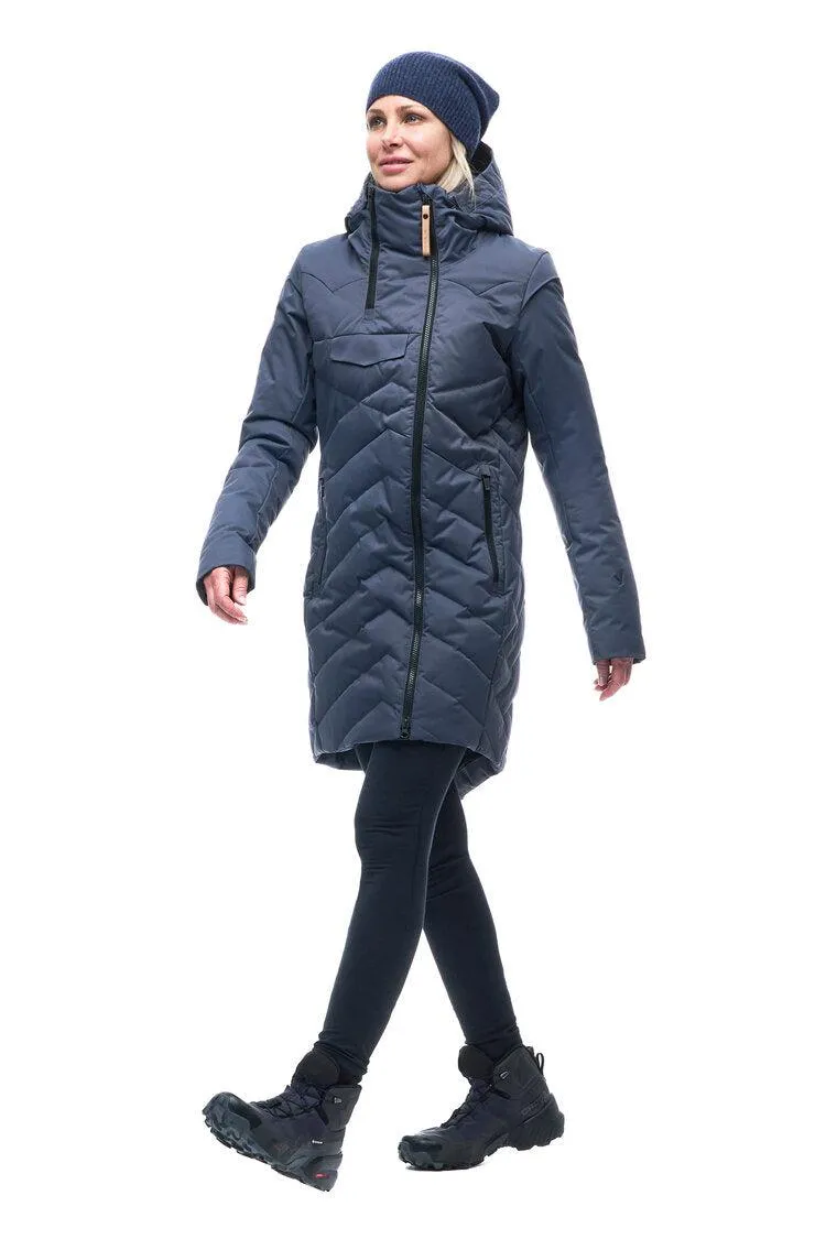 AYABA Down Blend Coat-  Blue