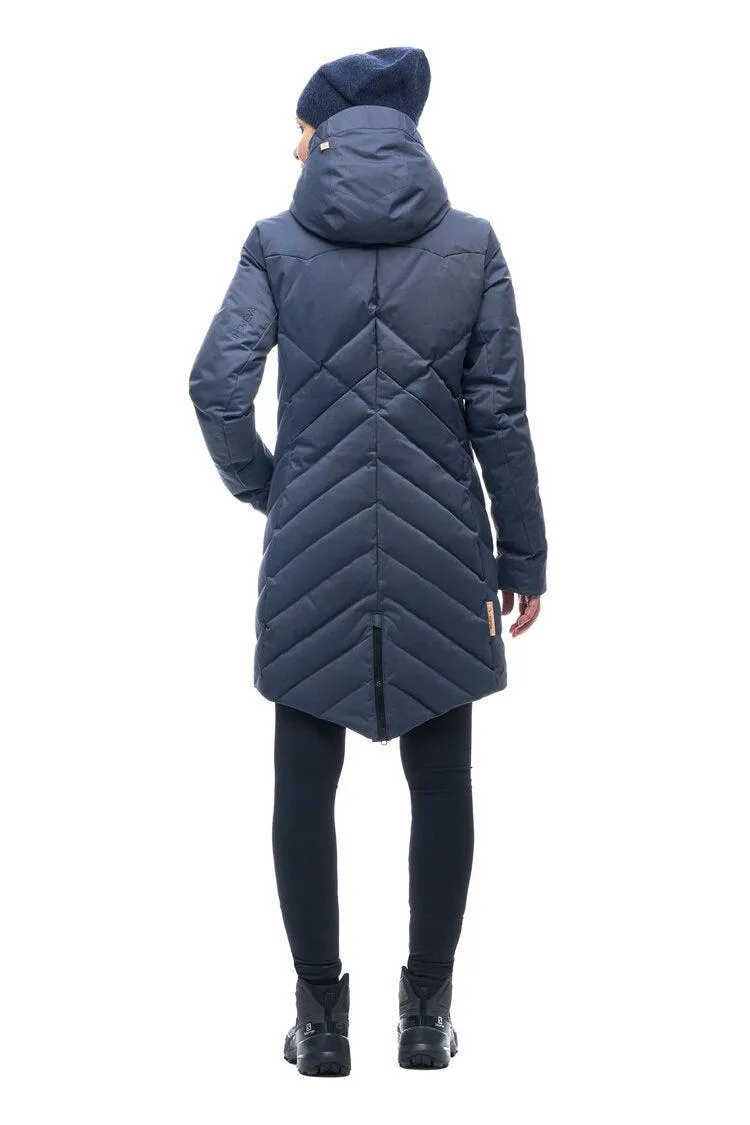 AYABA Down Blend Coat-  Blue