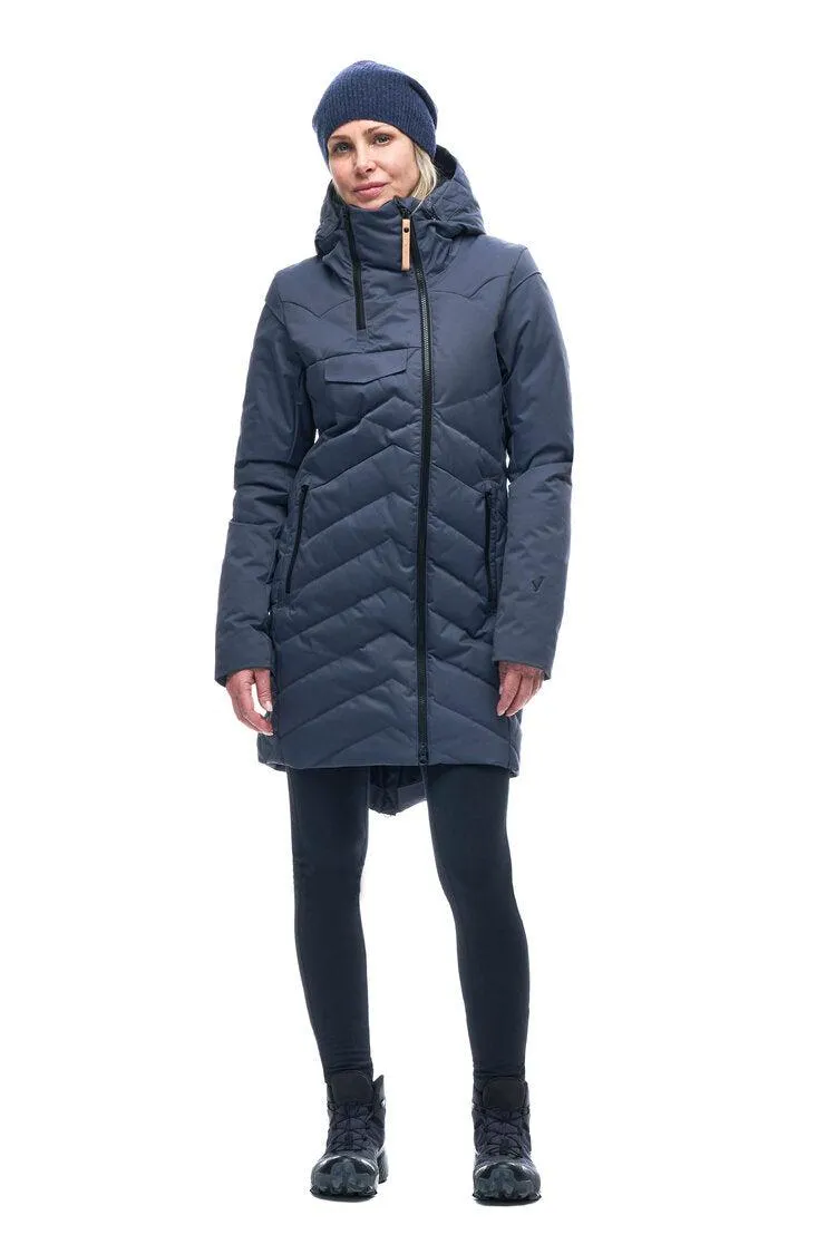 AYABA Down Blend Coat-  Blue