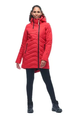 AYABA Down Blend Coat- True Red