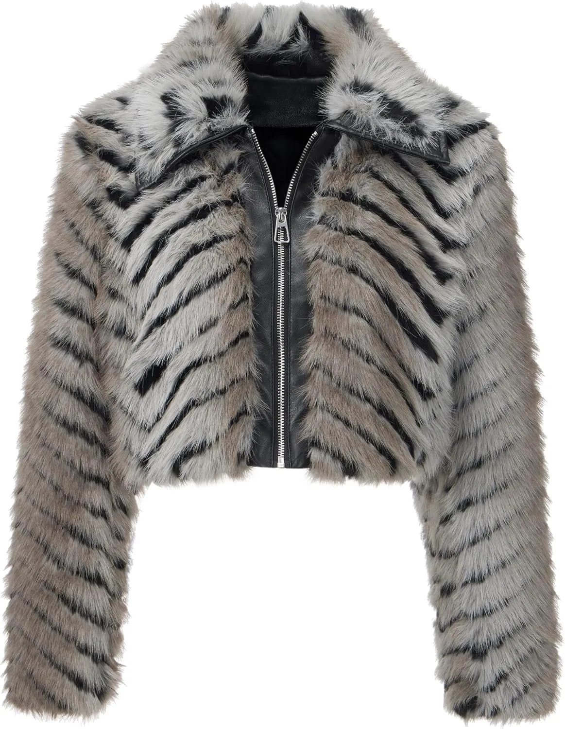 Bellivera Women's Faux Fur Coat Shearling Fluffy Fuzzy Shaggy Hood Sherpa-Lined Fleece Jacket