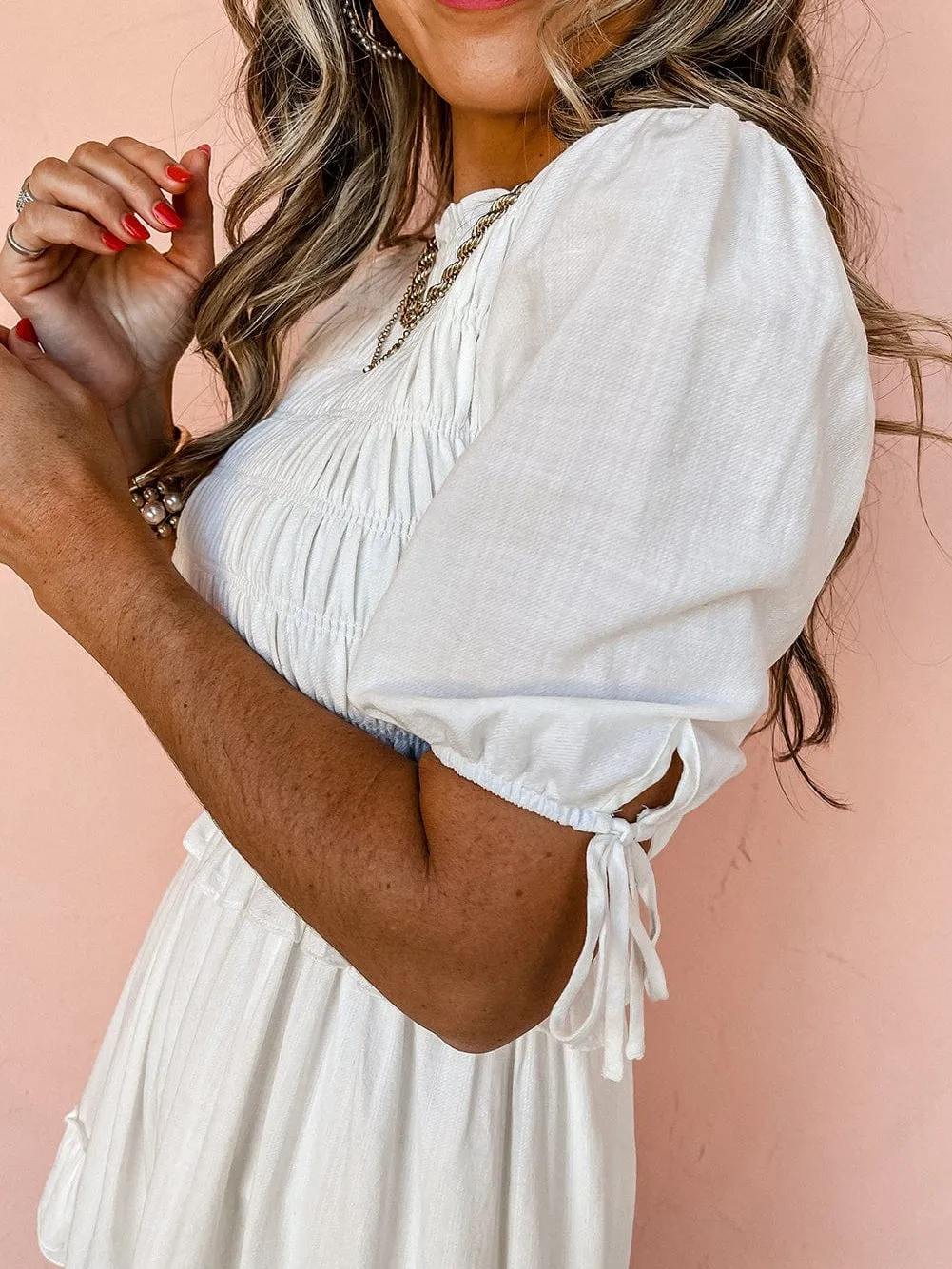 Boho White Summer Dress