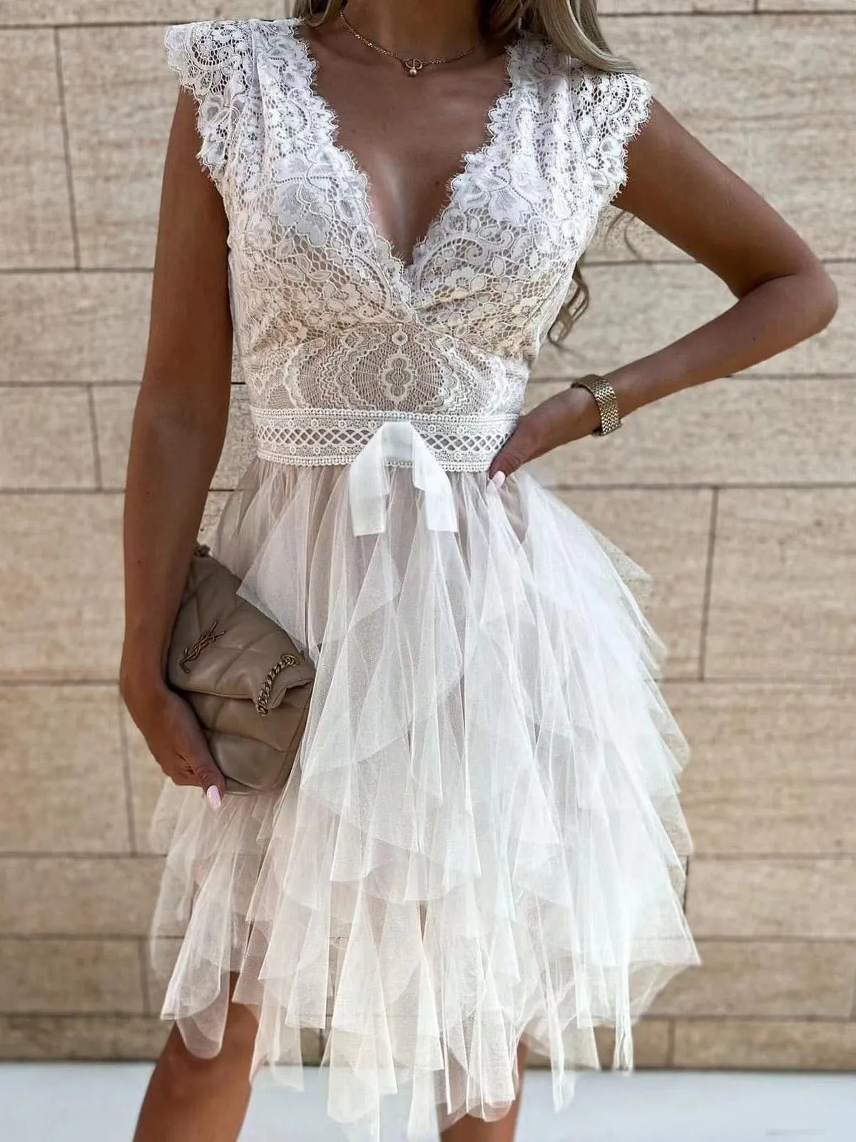 Boho White Summer Dress