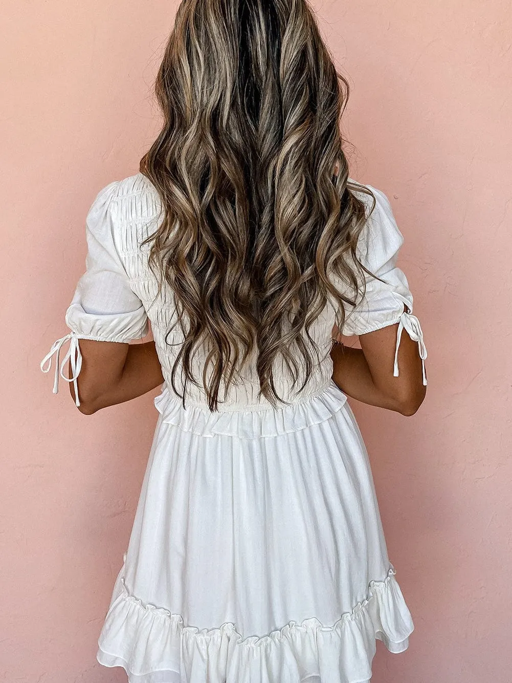Boho White Summer Dress