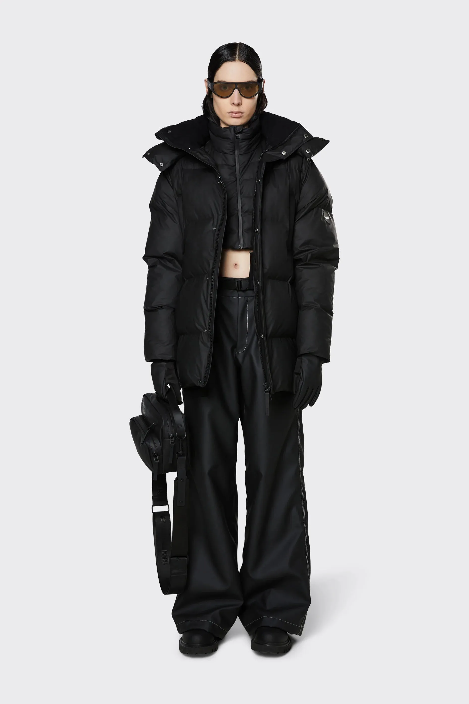 Boxy Puffer Parka - Black