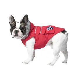 Canada Pooch Everest Explorer Size 24 Red Fleece Lined Insulated Dog Coat