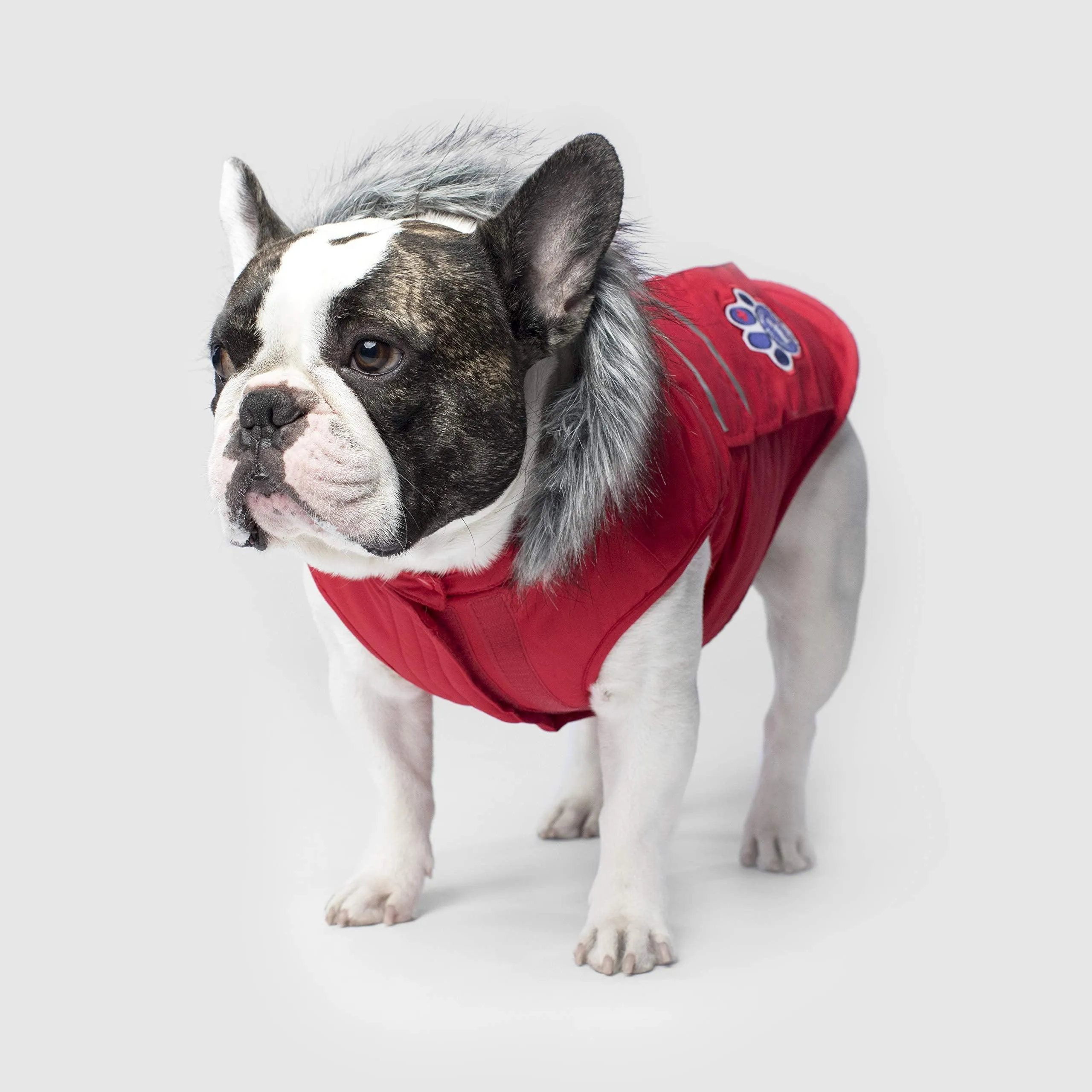 Canada Pooch Everest Explorer Size 24 Red Fleece Lined Insulated Dog Coat