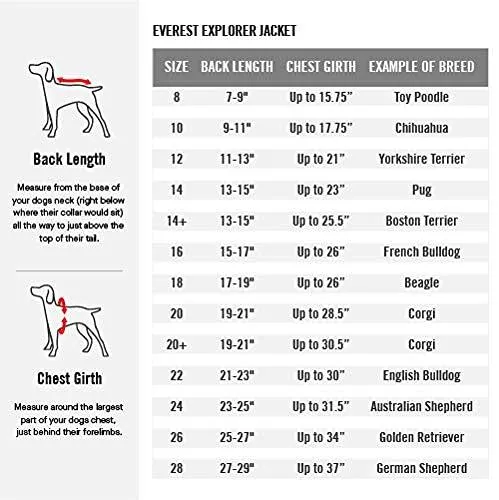 Canada Pooch Everest Explorer Size 24 Red Fleece Lined Insulated Dog Coat