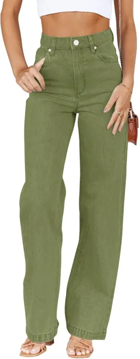 Cicy Bell Women's High Waisted Jeans Boyfriend Baggy Straight Leg Casual Denim Pants with Pockets