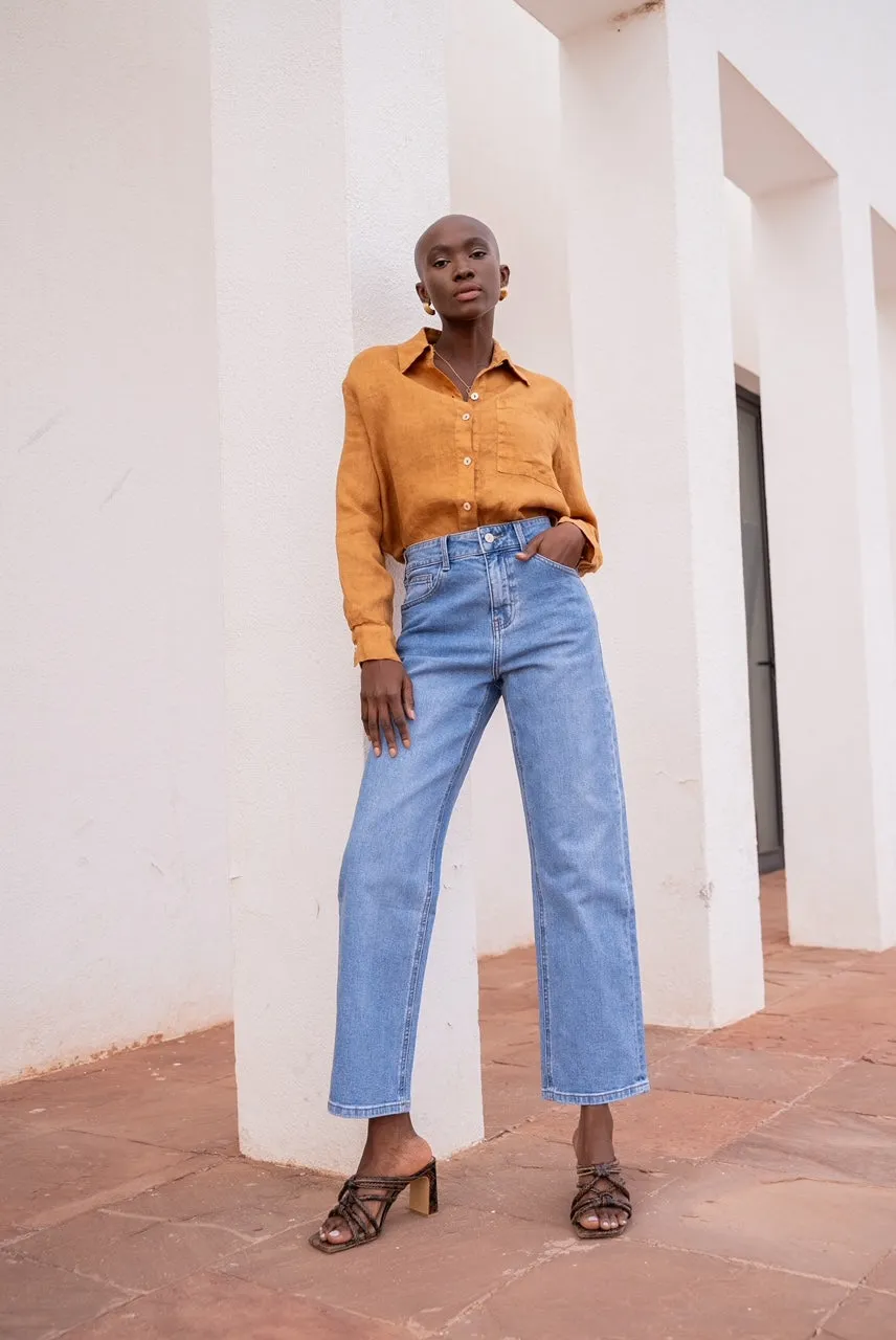 Classic Straight Blue Jeans