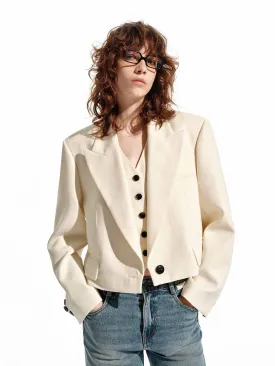 Cropped Tailored Blazer