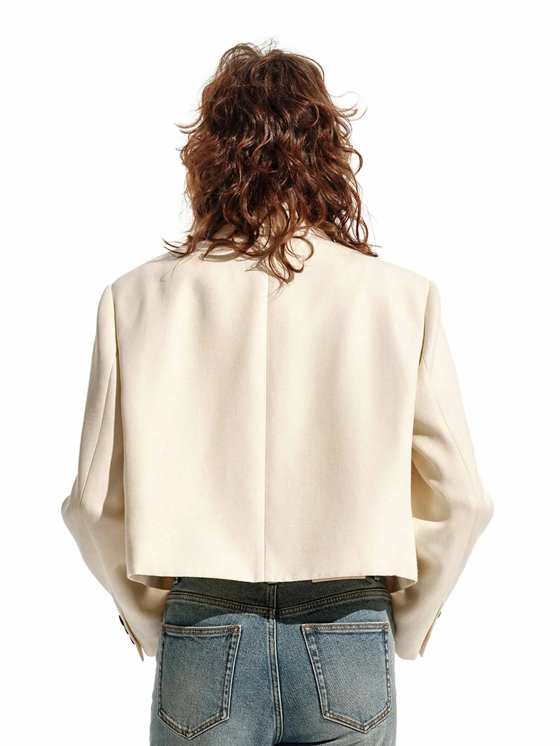 Cropped Tailored Blazer