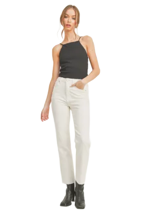 Cut Off Cropped Straight Leg