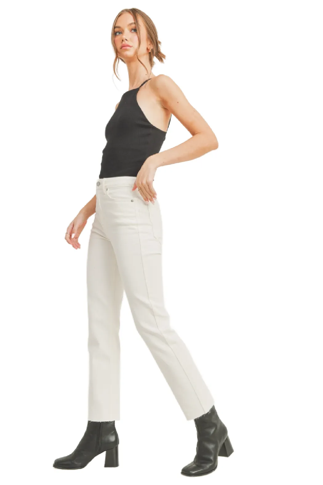 Cut Off Cropped Straight Leg
