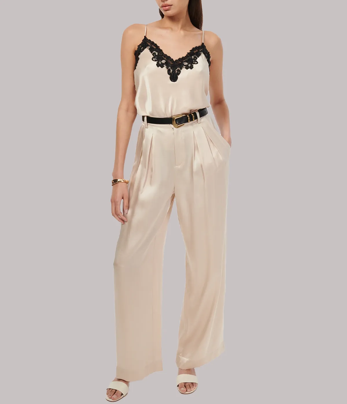 Davina Wide Leg Pant in Cannoli