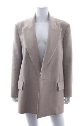 Emilia Wickstead Wool-Blend Open Blazer