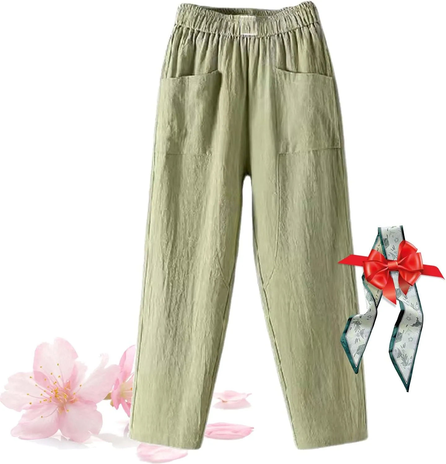 Endurance Loose Pants Women,Endurance Summer Cotton Linen Women's Loose Pants,Casual High Waist Joggers