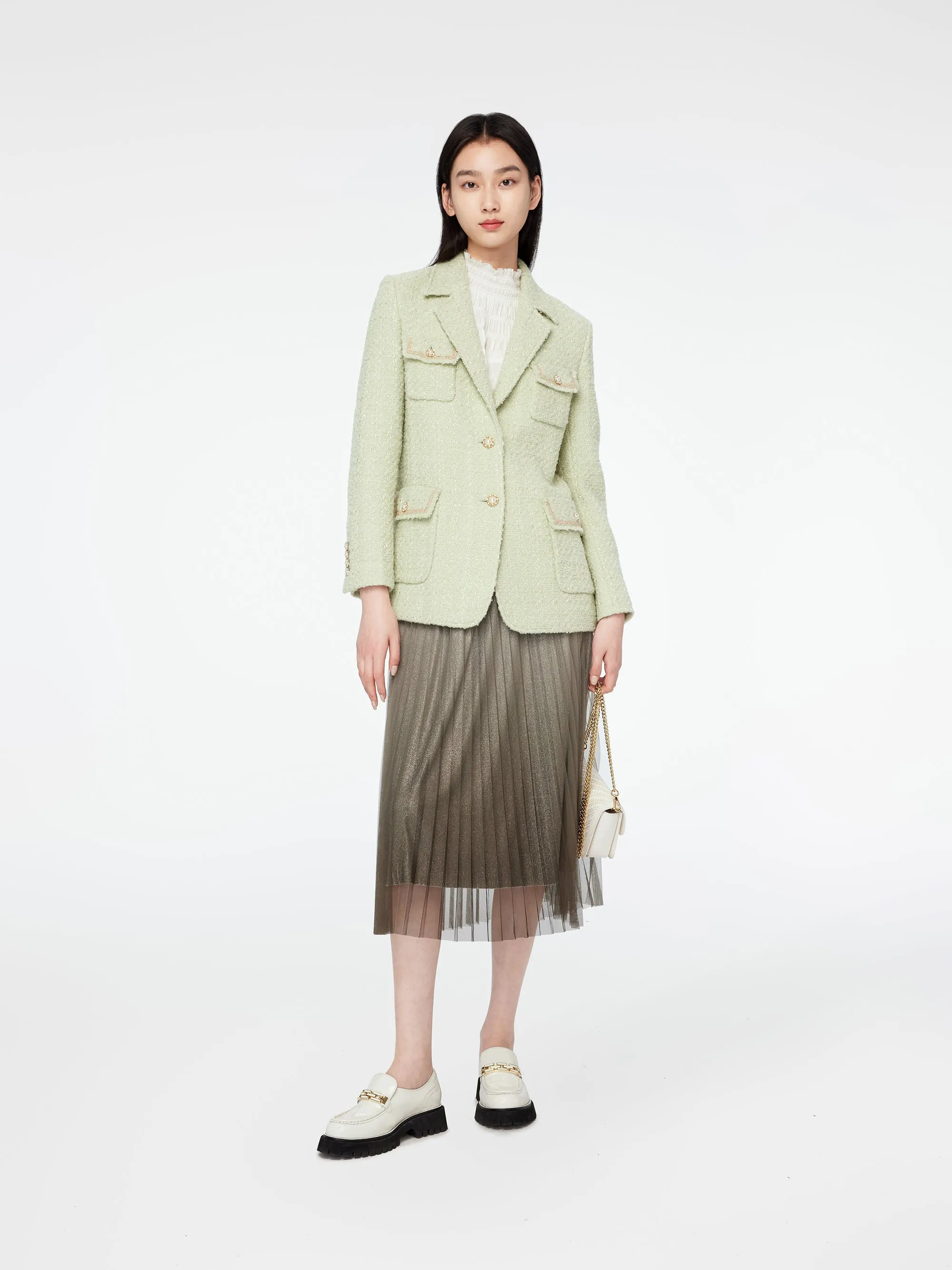 EP YAYING Ruffle-Collar Blouse