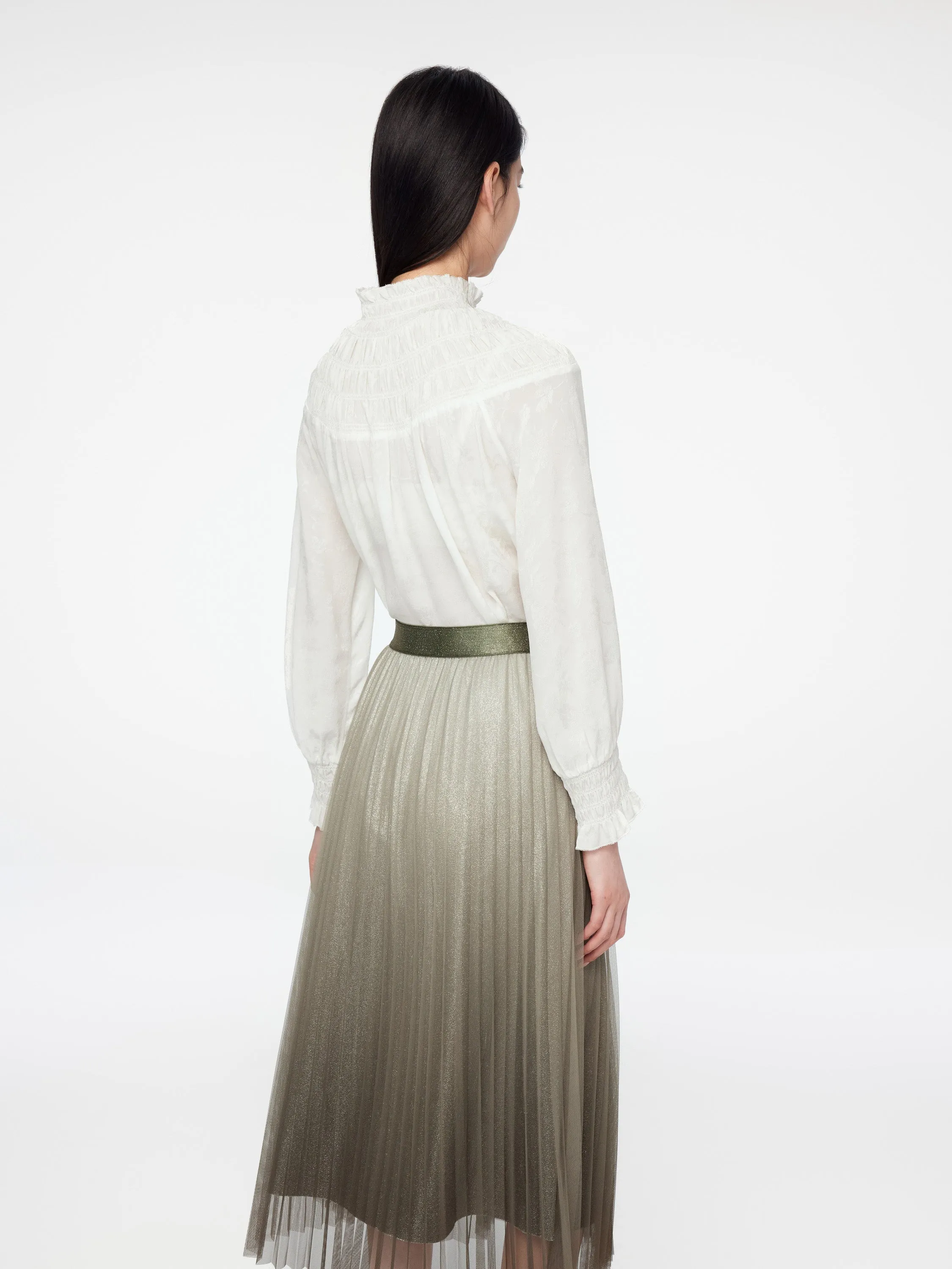 EP YAYING Ruffle-Collar Blouse