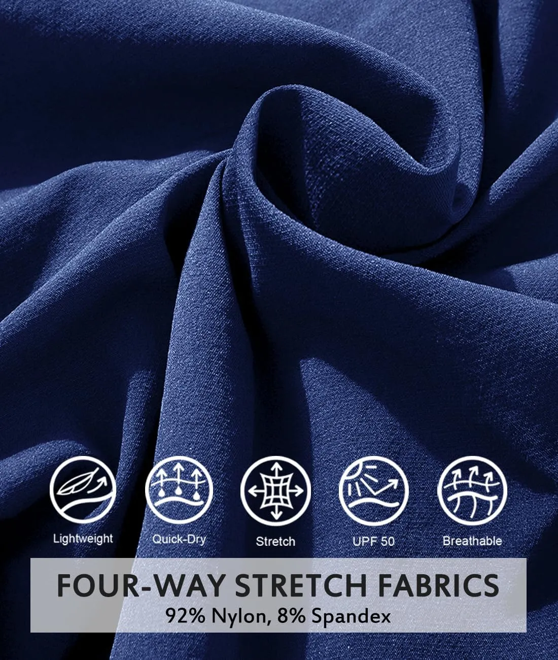 EXEKE Women's Lightweight Hiking Pants Quick Dry Tapered Cargo Joggers Stretch Workout Lounge Pants with Zipper Pockets