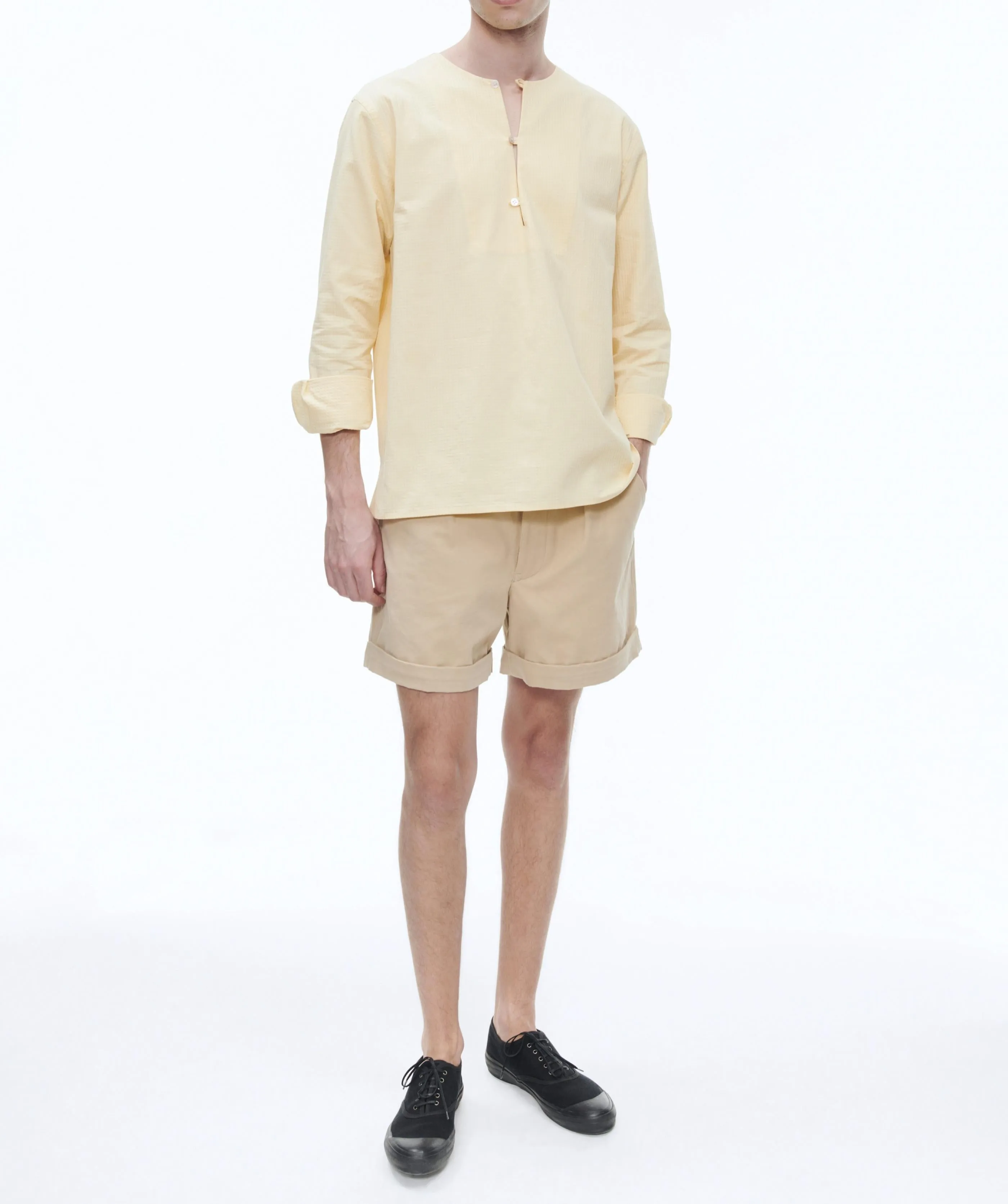 Fursac - Bermuda En Toile De Coton Beige