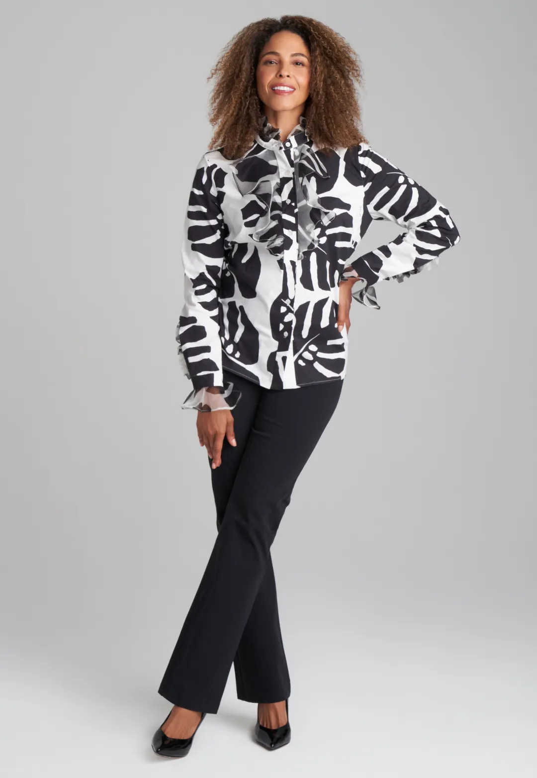 Giana Cotton Blouse in Zampa Bianca