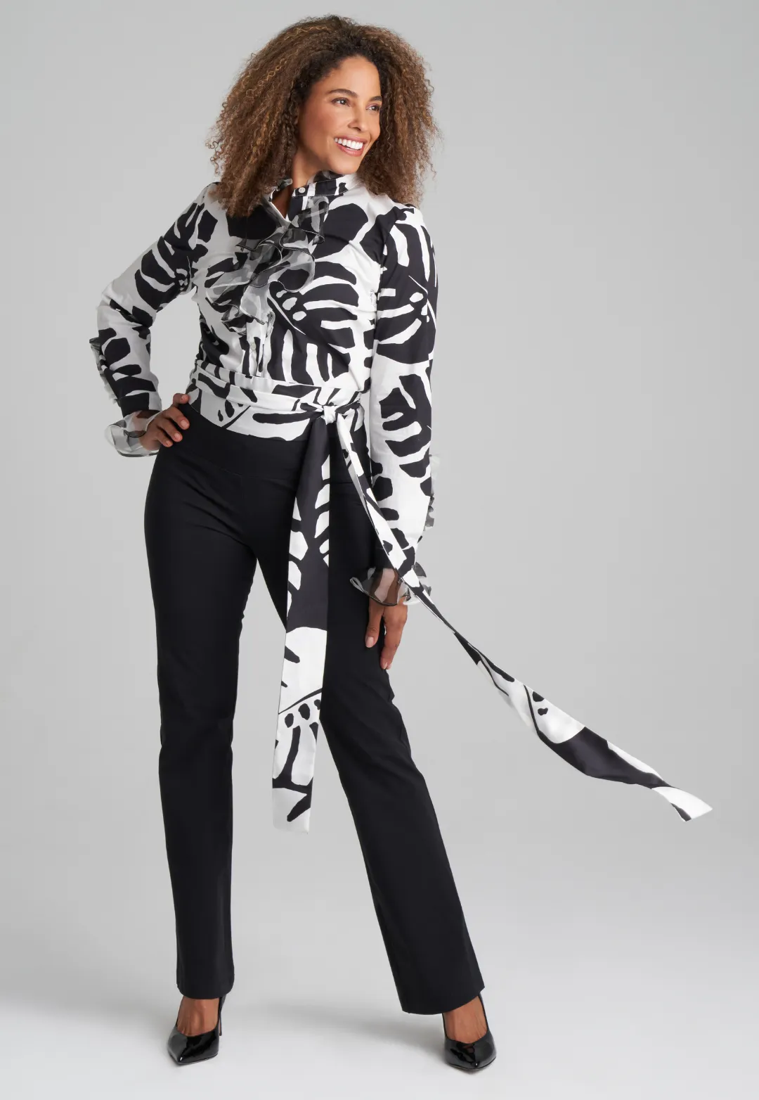 Giana Cotton Blouse in Zampa Bianca