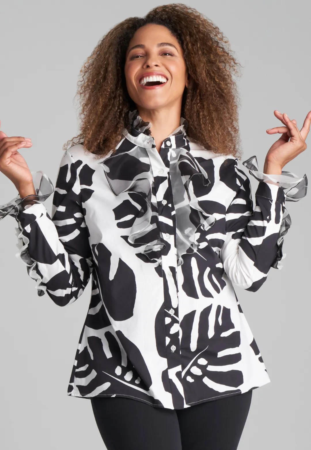 Giana Cotton Blouse in Zampa Bianca