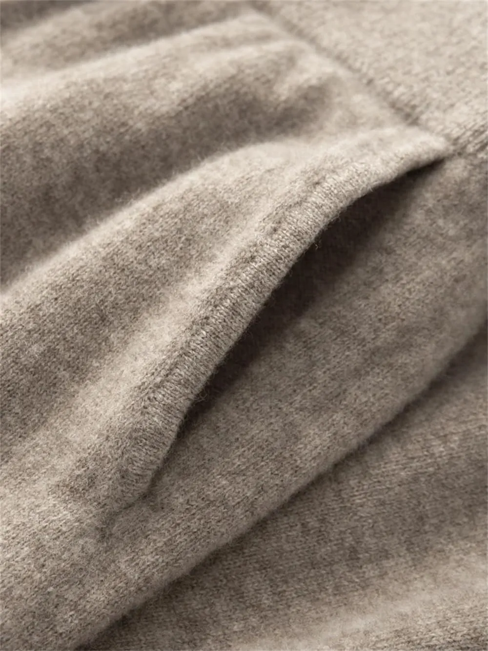 Hndudnff Women Loose Merino Wool Knitting Wide Leg Pants Winter Warm Thick Casual Soft Long Trousers