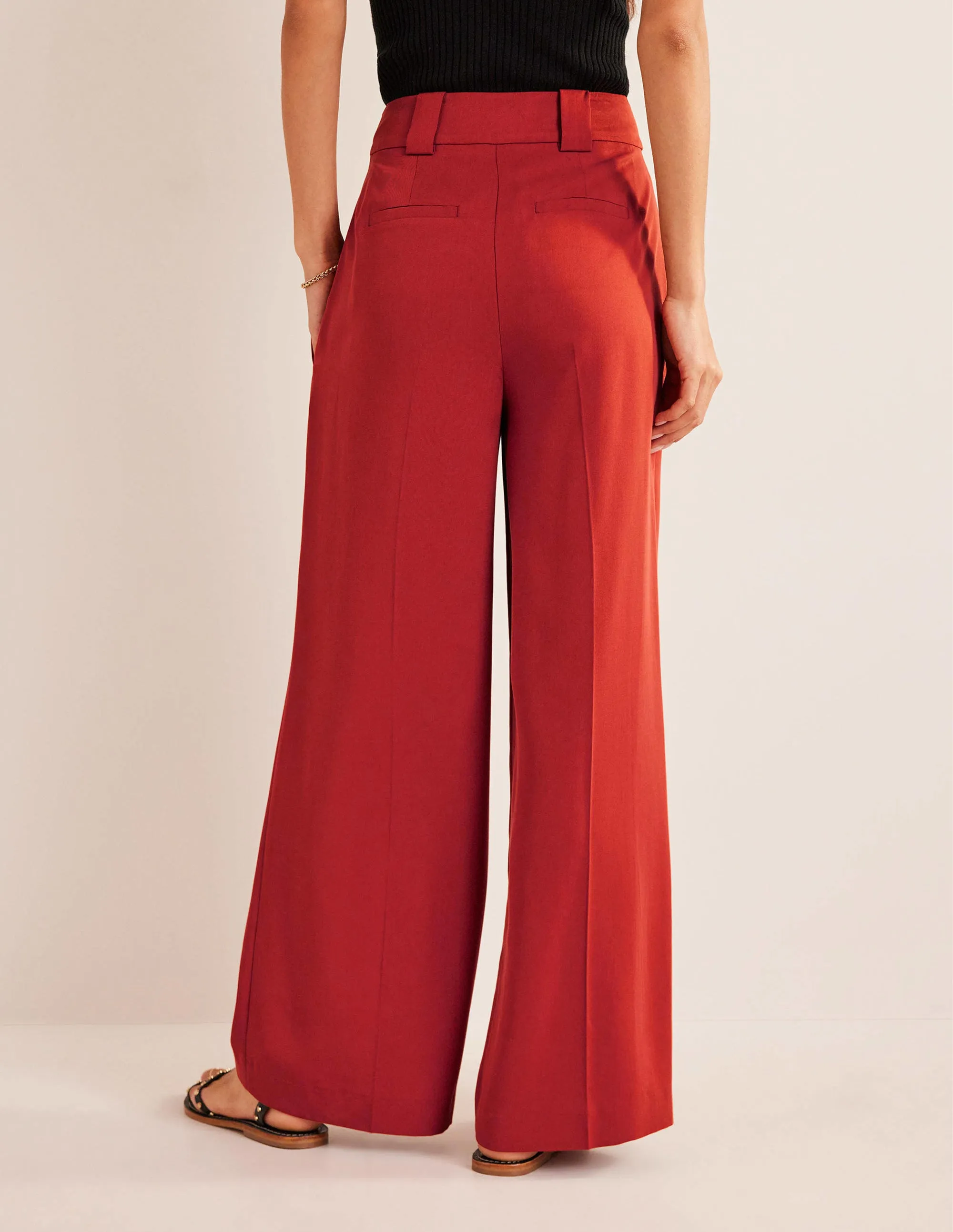 Islington Wide Leg Trousers-Tomato