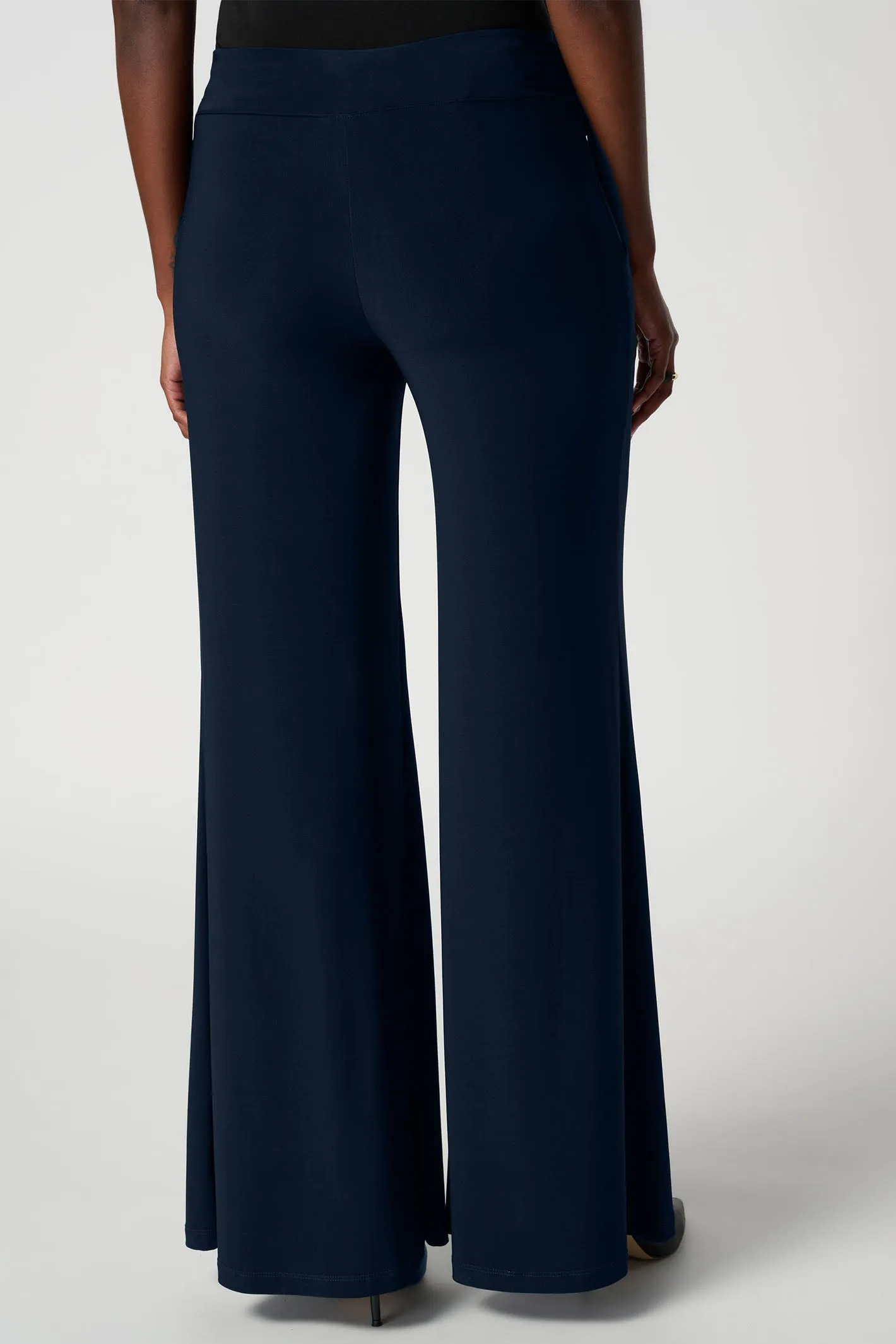 Joseph Ribkoff Wide Leg Trousers Pull On Iguana Blue 161096