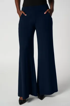Joseph Ribkoff Wide Leg Trousers Pull On Iguana Blue 161096