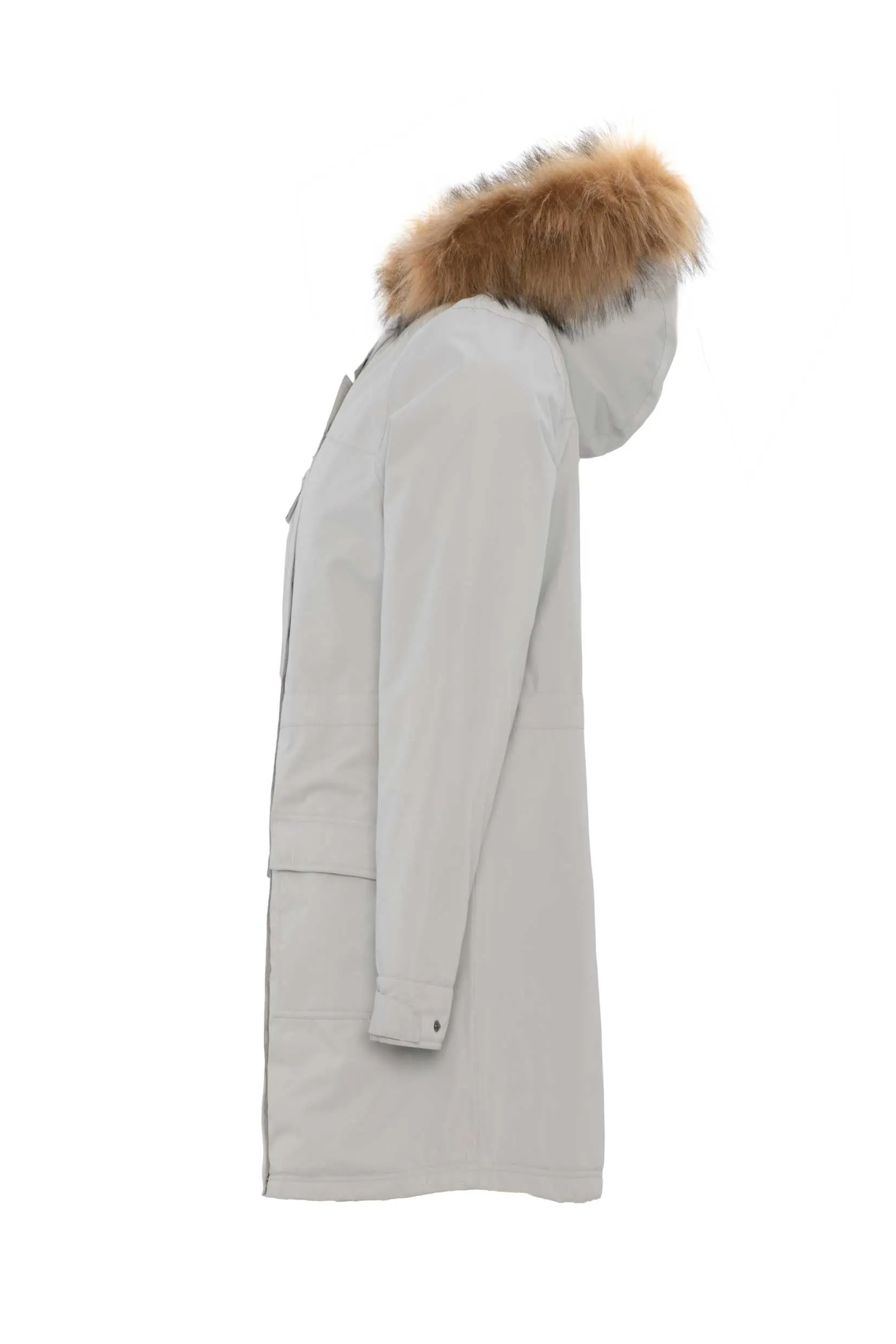 Lyra Womens Parka Jacket Pebble Grey
