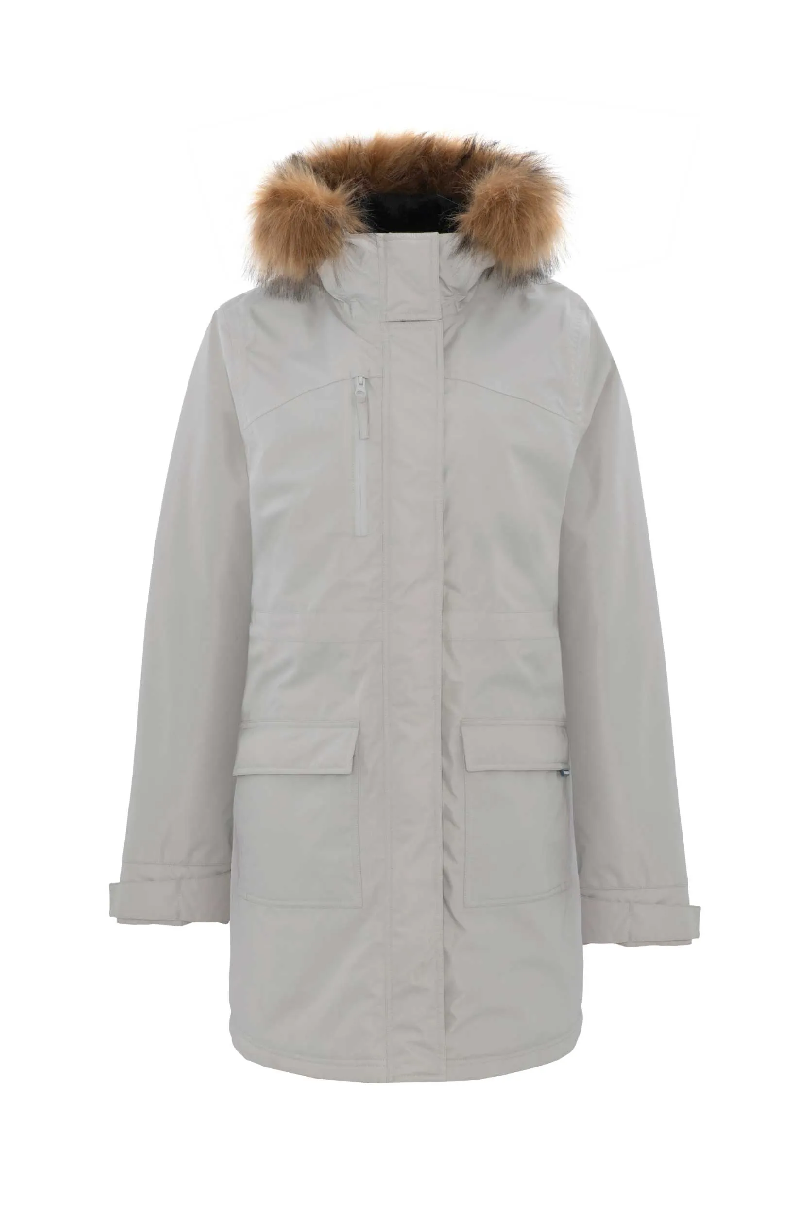 Lyra Womens Parka Jacket Pebble Grey