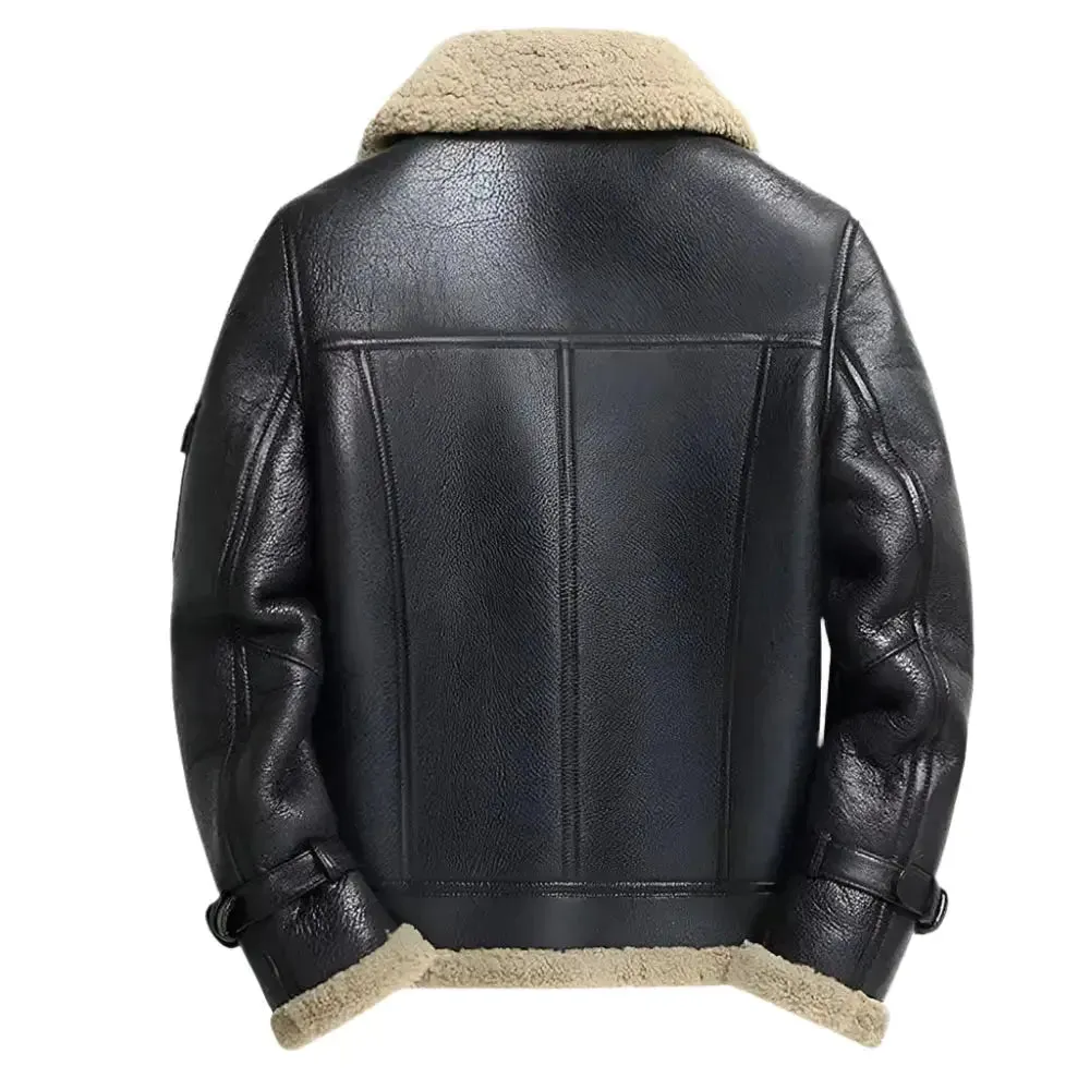 Men's B3 RAF Aviator Shearling Leather Jacket – Classic & Warm