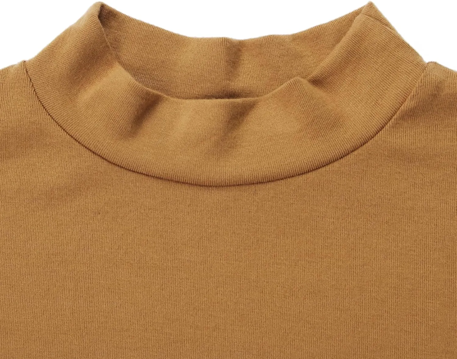 Mens Basic Mock Neck Long Sleeve Soft Knit Fitted Undershirt Sweater T-Shirt Pullover Tops