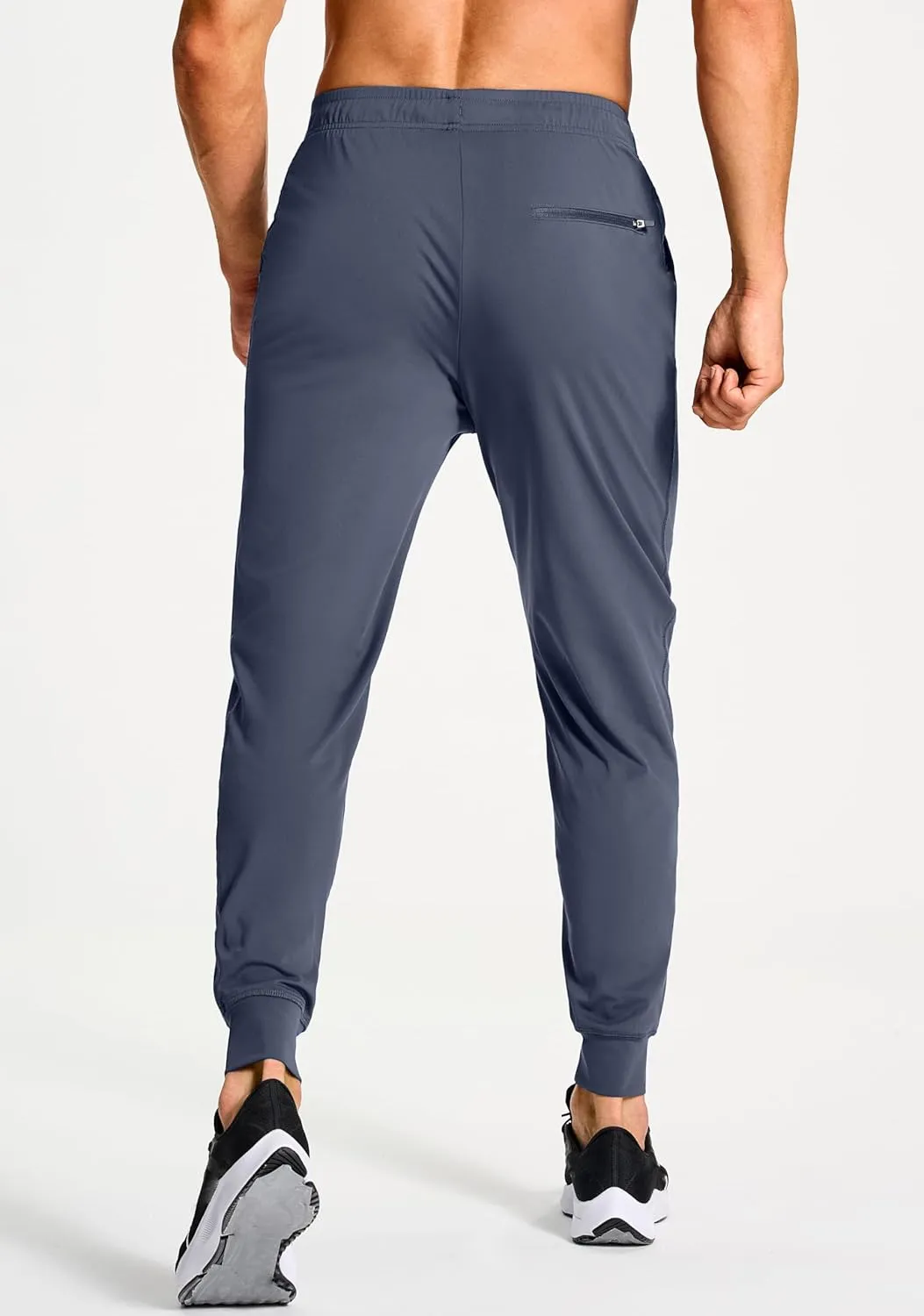 Men's Joggers Pants with Zipper Pockets Sweatpants Athletic Track Running Golf Workout Gym Pants for Men