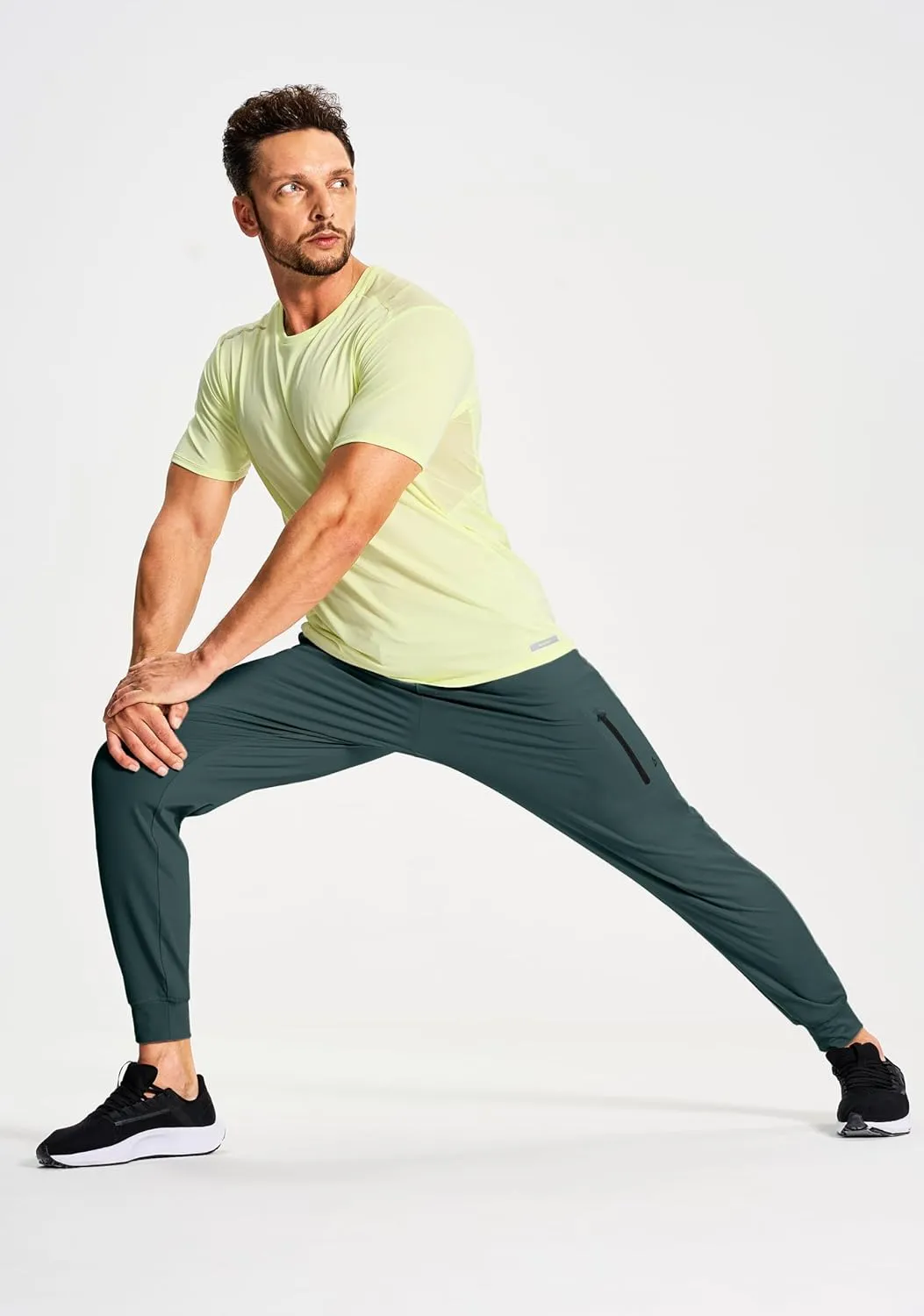 Men's Joggers Pants with Zipper Pockets Sweatpants Athletic Track Running Golf Workout Gym Pants for Men