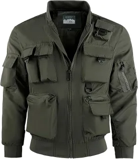 Men's Military Bomber Jackets Casual Full Zip Multi Pocket Warm Thicken Winter Coat Field Jacket Windbreaker Outwear
