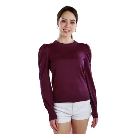 Mock Neck Puff Sleeve Sweater