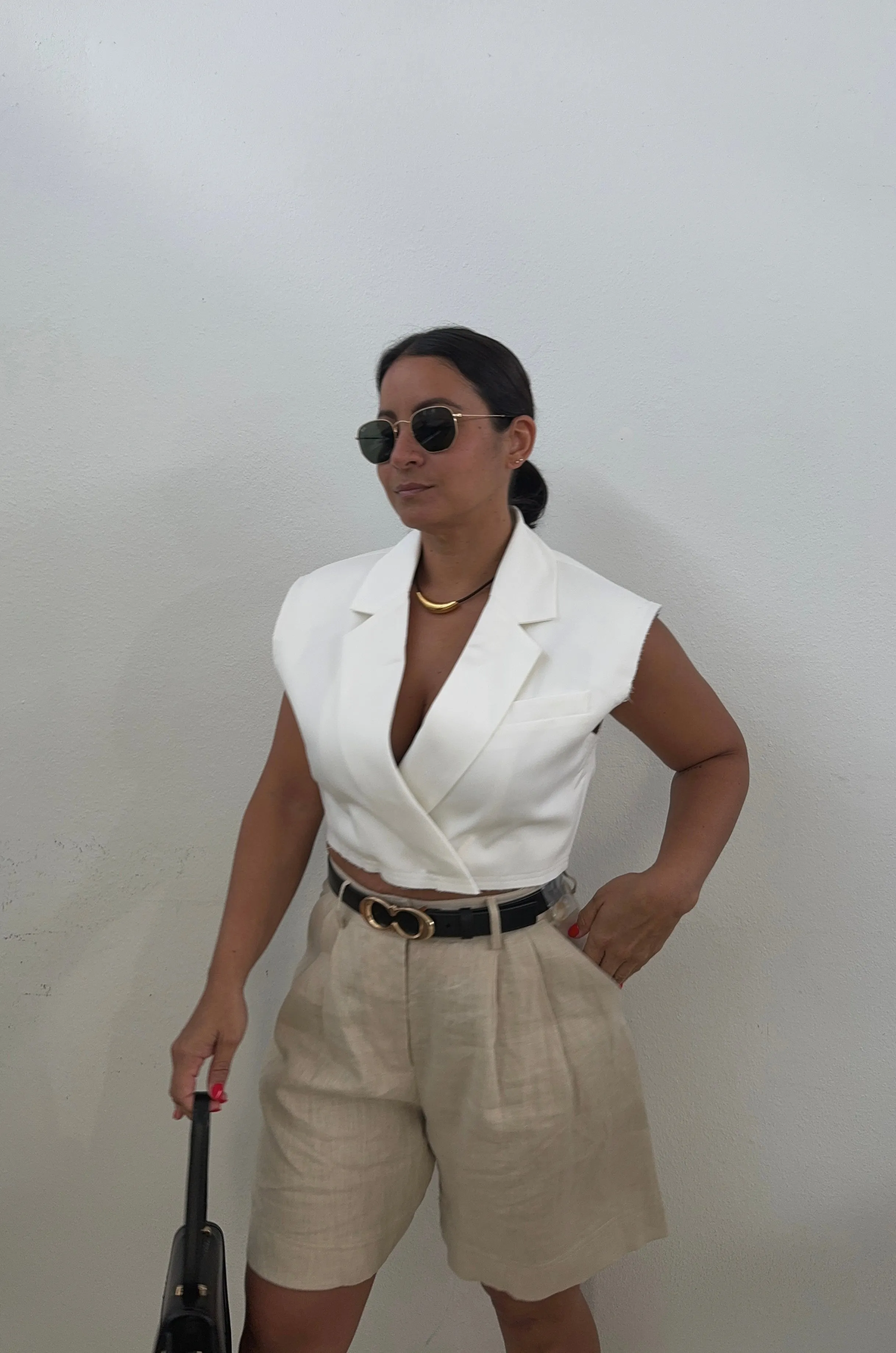 Natural Linen Shorts