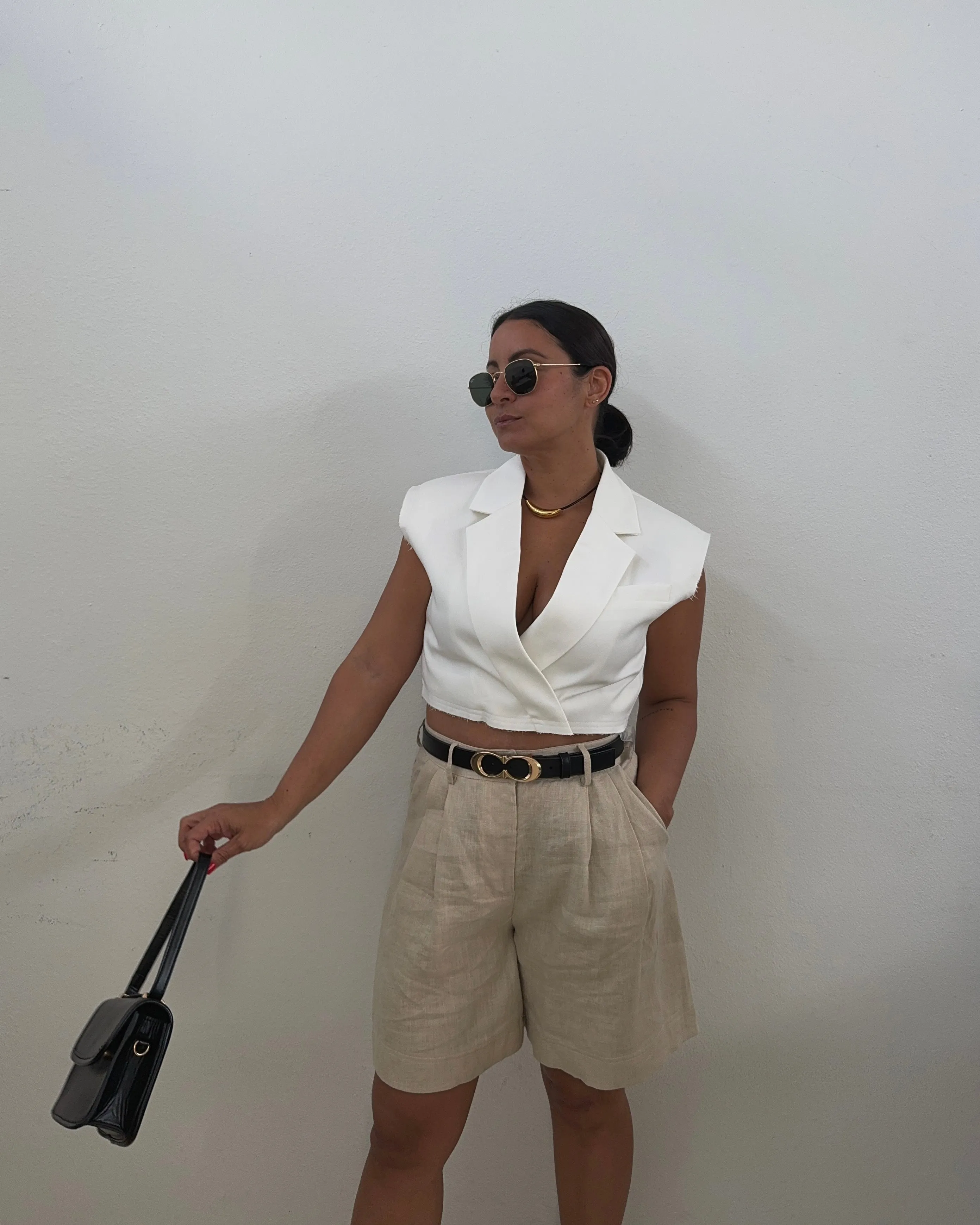 Natural Linen Shorts