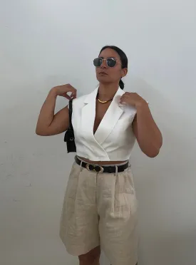 Natural Linen Shorts