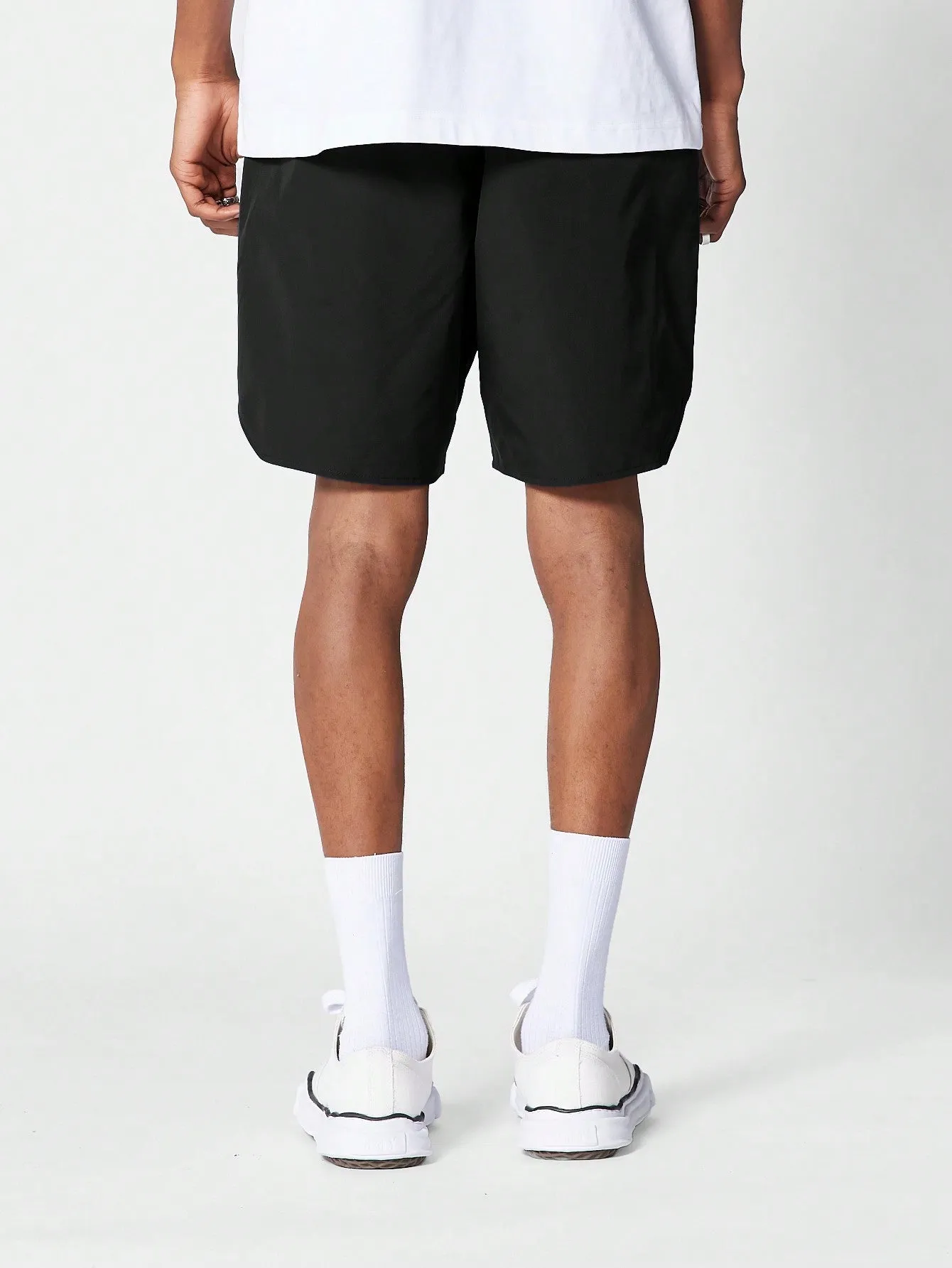 Nylon Short With Front Graphic