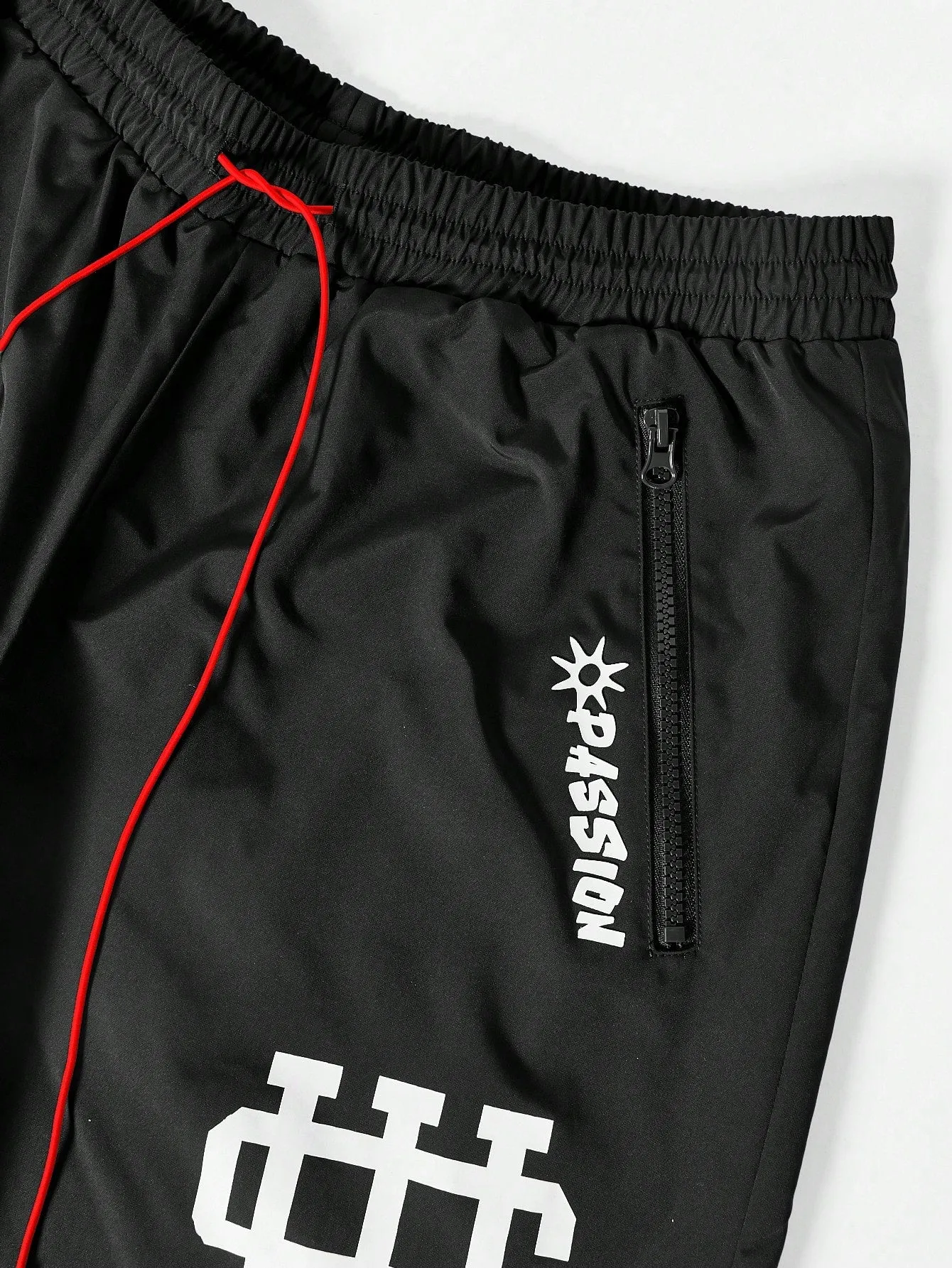 Nylon Short With Front Graphic