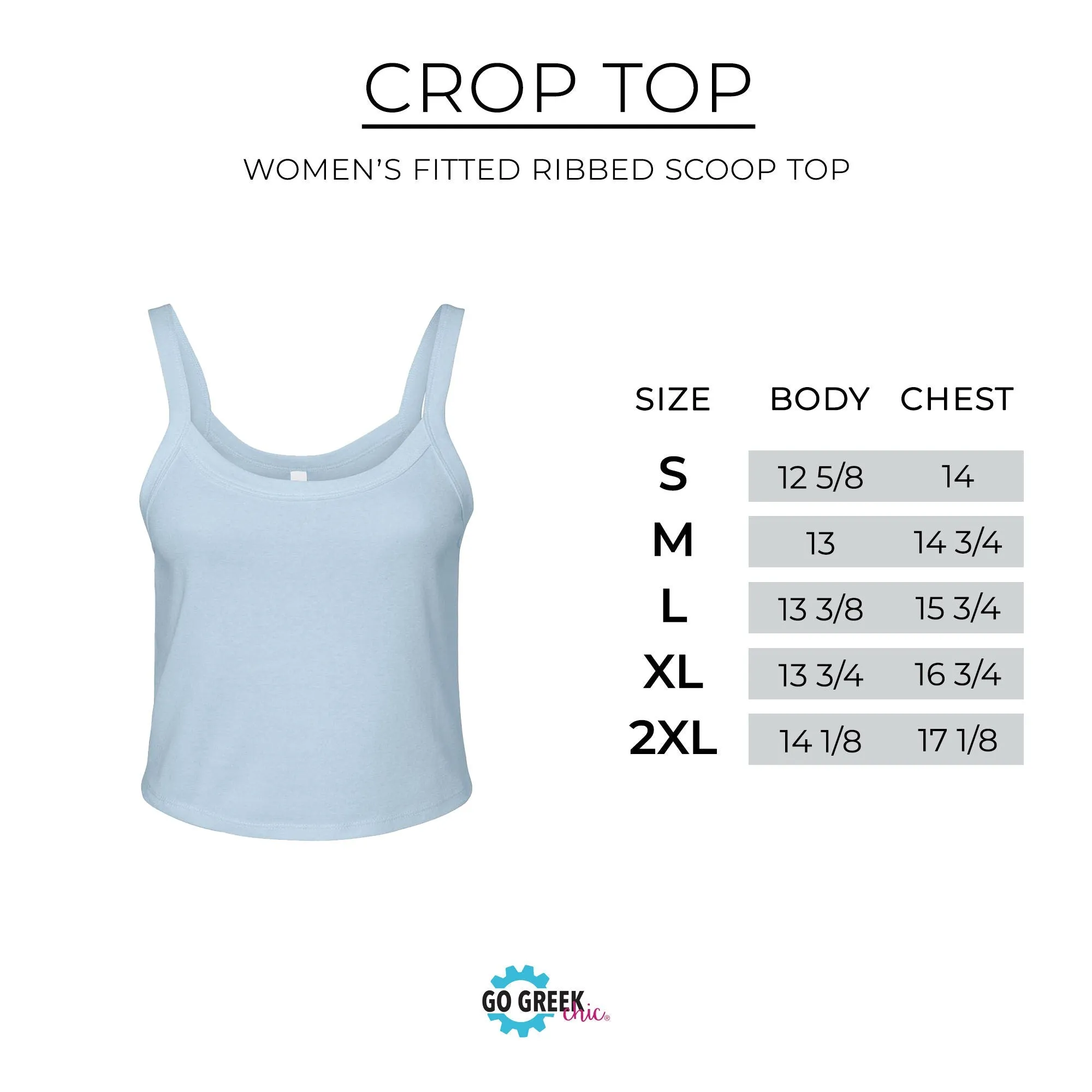 Pi Beta Phi Blue Bow Crop Top - White