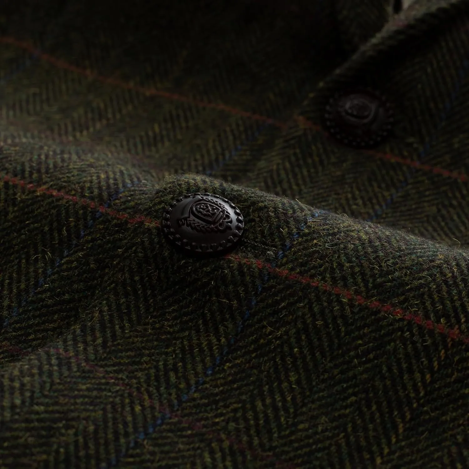 PJ PAUL JONES Men's Blazer Herringbone Tweed Sport Coats Two Button Wool Blend Formal Jacket
